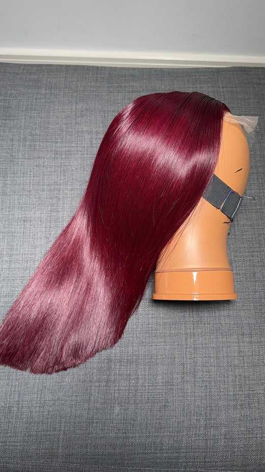 Burgundy bone straight