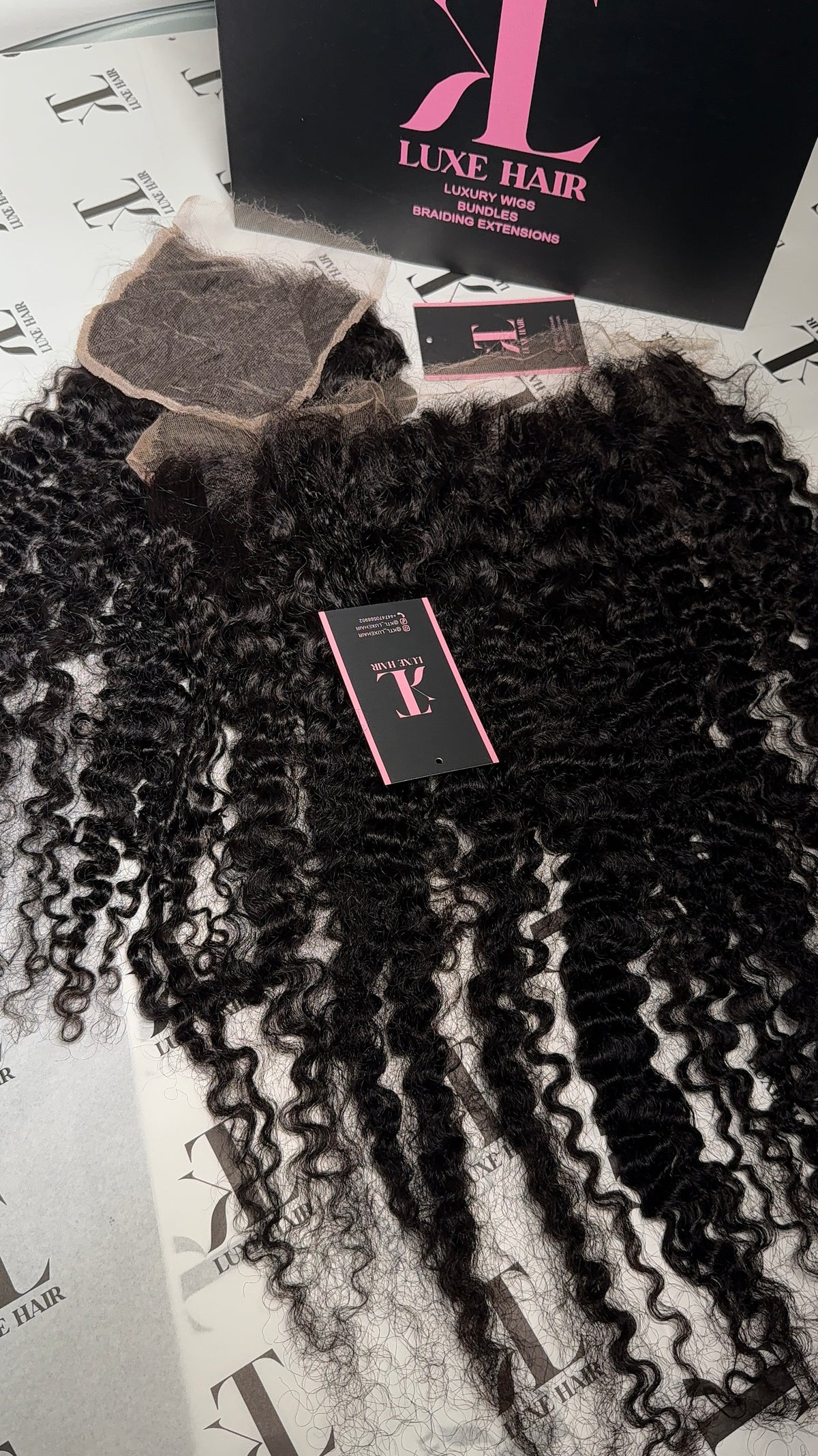 Burmese curls closure and frontal  Hd lace
