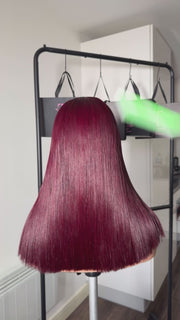 Burgundy bone straight